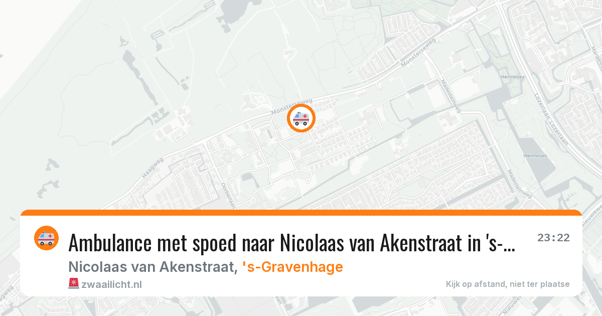 Ambulance met spoed naar Nicolaas van Akenstraat in 's-Gravenhage — 25 mei 2026