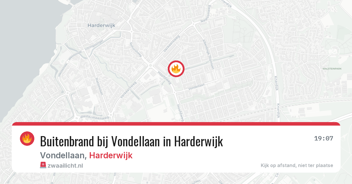 Buitenbrand bij Vondellaan in Harderwijk — 24 mei 2026