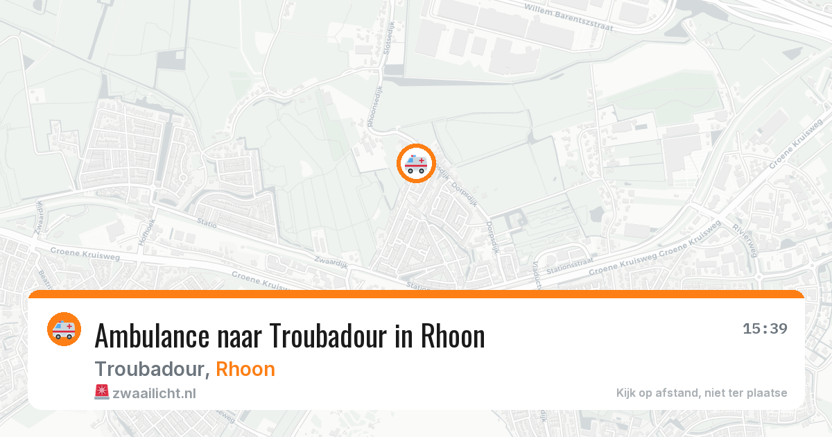 Ambulance naar Troubadour in Rhoon — 9 aug 2026