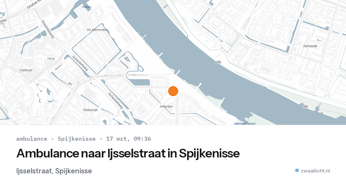 Ambulance naar Ijsselstraat in Spijkenisse — 17 mrt 2026