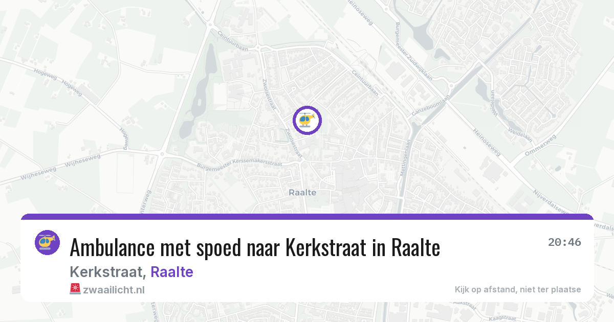 Ambulance met spoed naar Kerkstraat in Raalte — 28 jul 2026