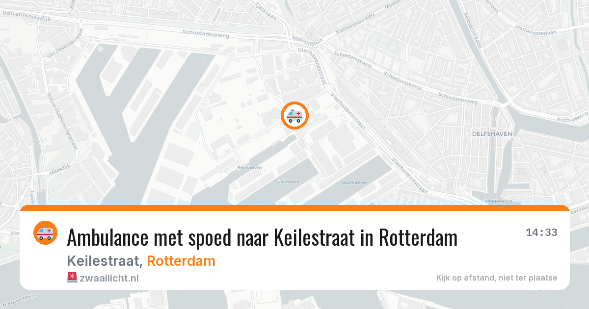 Ambulance met spoed naar Keilestraat in Rotterdam — 13 aug 2026