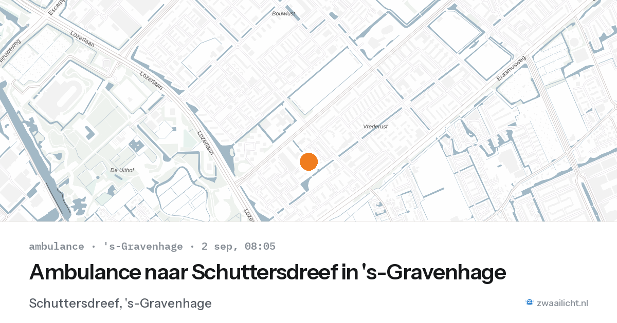 Ambulance naar Schuttersdreef in 's-Gravenhage — 2 sep 2026