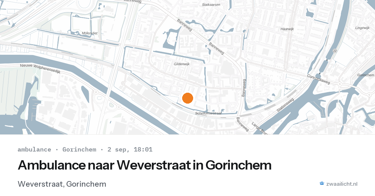 Ambulance naar Weverstraat in Gorinchem — 2 sep 2026