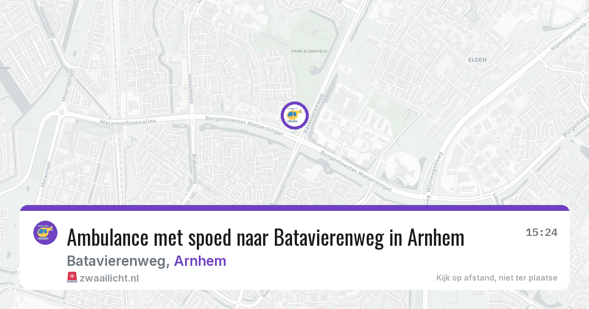Ambulance met spoed naar Batavierenweg in Arnhem — 2 aug 2026