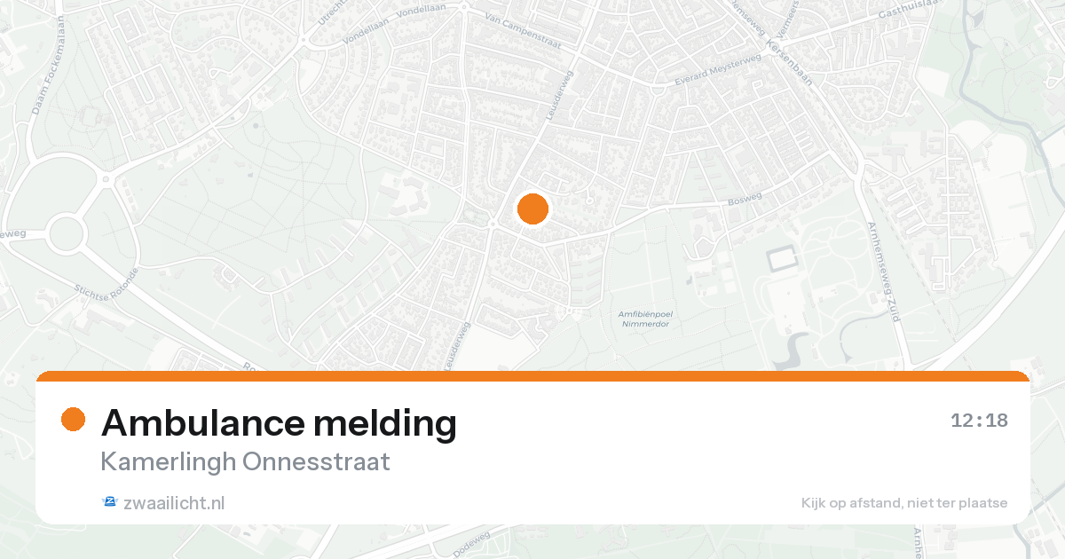 Ambulance melding — 25 mei 2026