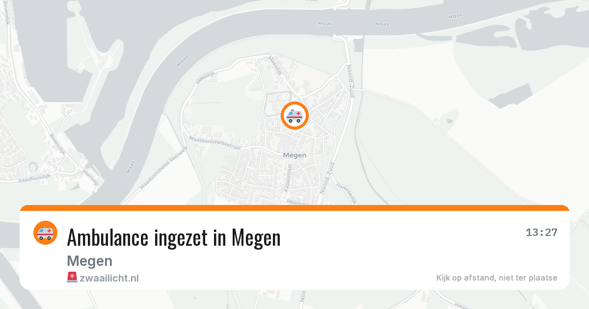 Ambulance ingezet in Megen — 3 jul 2026