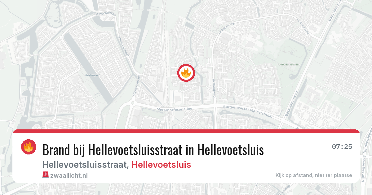 Brand bij Hellevoetsluisstraat in Hellevoetsluis — 12 mrt 2026
