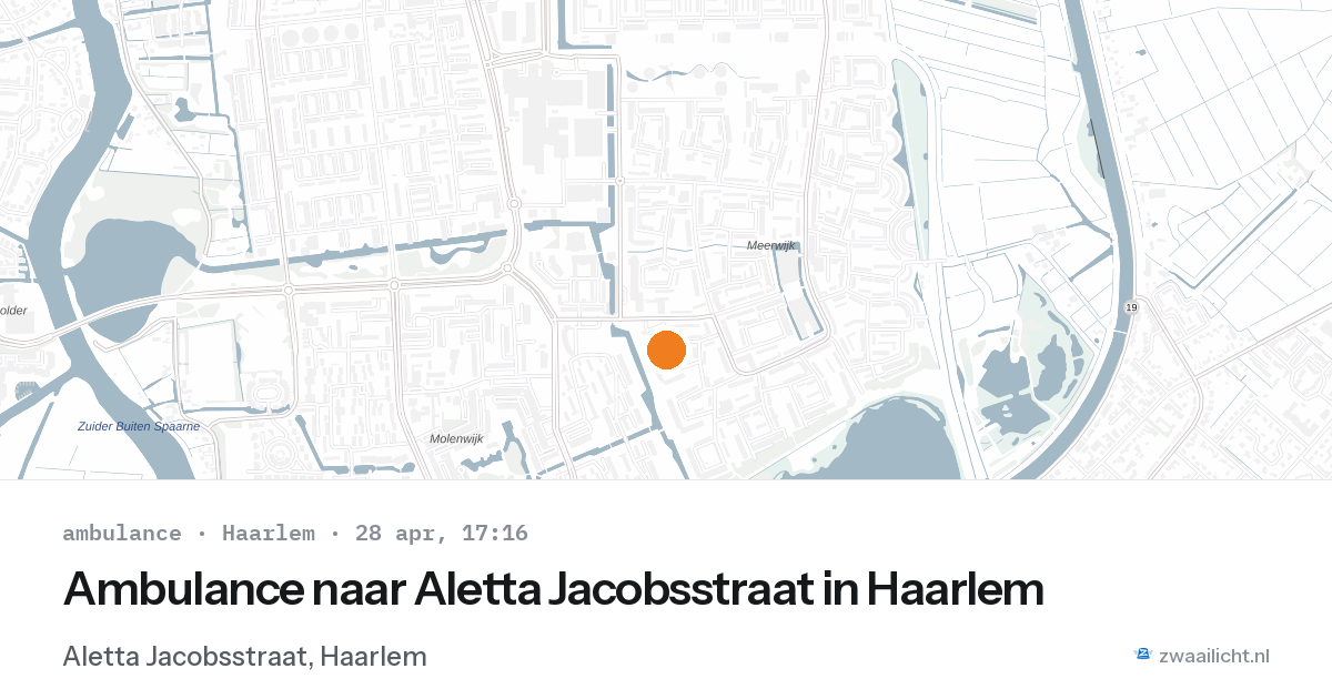 Ambulance naar Aletta Jacobsstraat in Haarlem — 28 apr 2026