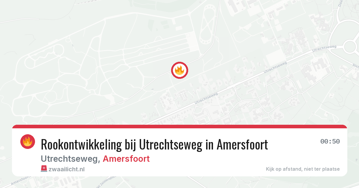 Rookontwikkeling bij Utrechtseweg in Amersfoort — 13 jun 2026