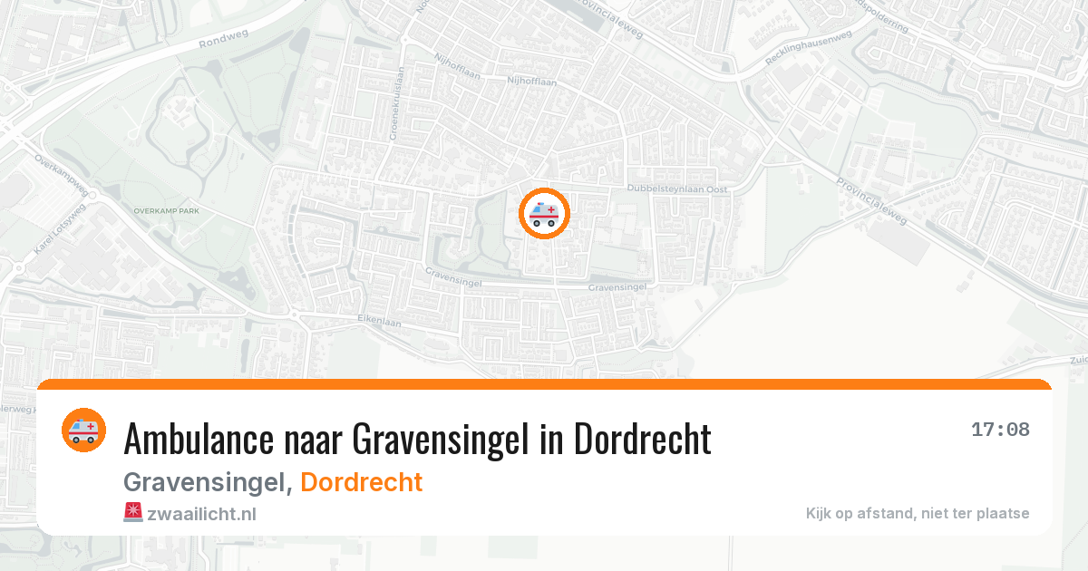 Ambulance naar Gravensingel in Dordrecht — 12 aug 2026