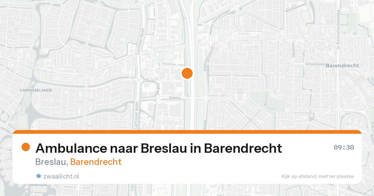 Ambulance naar Breslau in Barendrecht — 4 jun 2026
