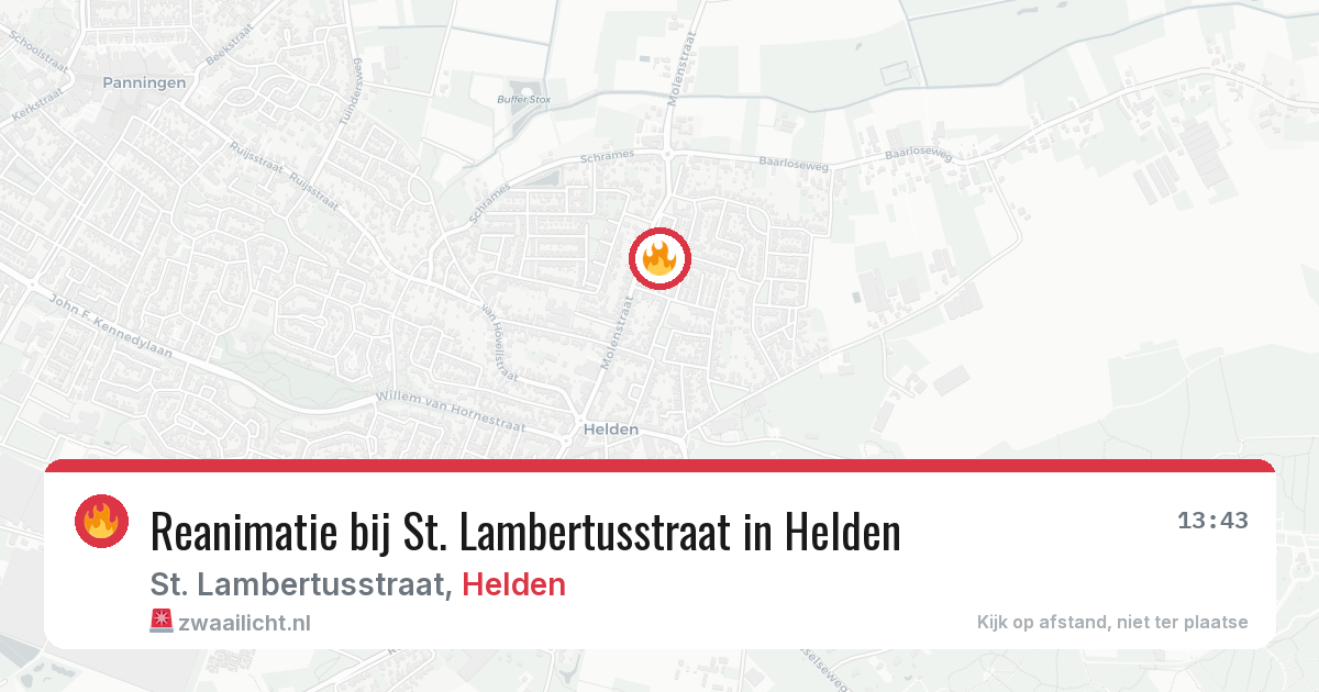 Reanimatie bij St. Lambertusstraat in Helden — 4 jun 2026