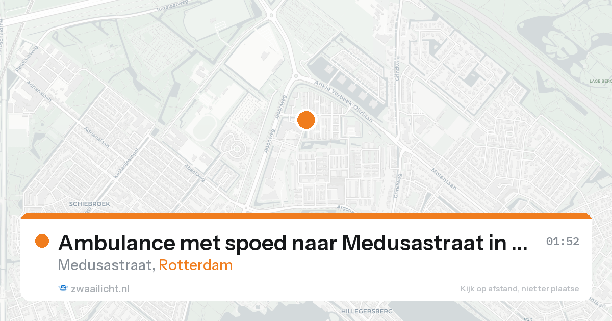 Ambulance met spoed naar Medusastraat in Rotterdam — 22 aug 2026