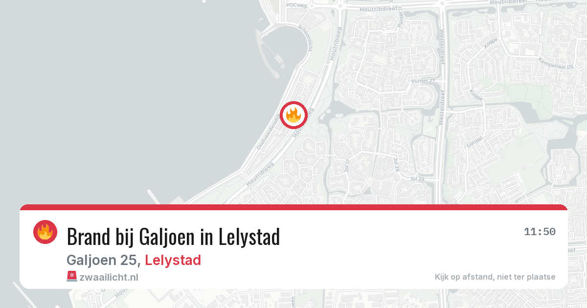 Brand bij Galjoen in Lelystad — 27 jun 2026