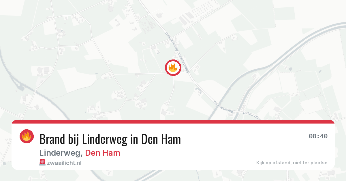 Brand bij Linderweg in Den Ham — 6 jun 2026