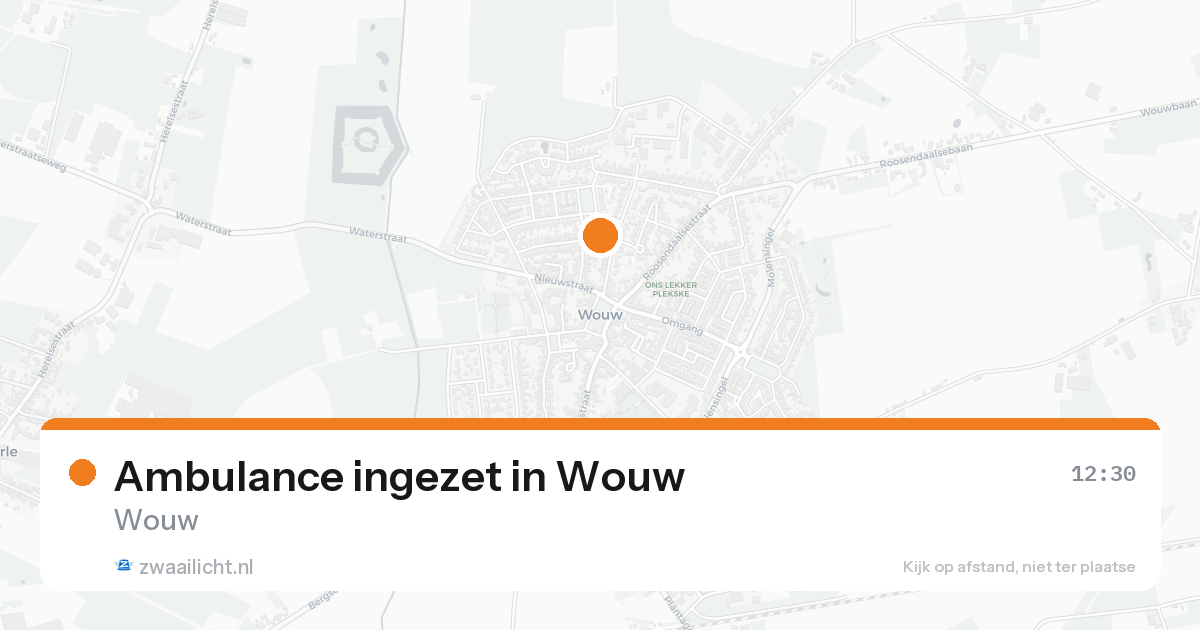 Ambulance ingezet in Wouw — 7 jun 2026