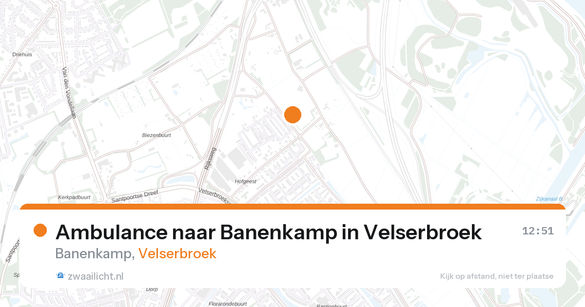 Ambulance naar Banenkamp in Velserbroek — 27 aug 2026