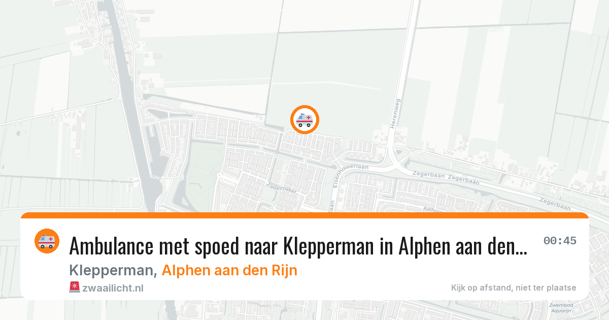 Ambulance met spoed naar Klepperman in Alphen aan den Rijn — 11 mei 2026