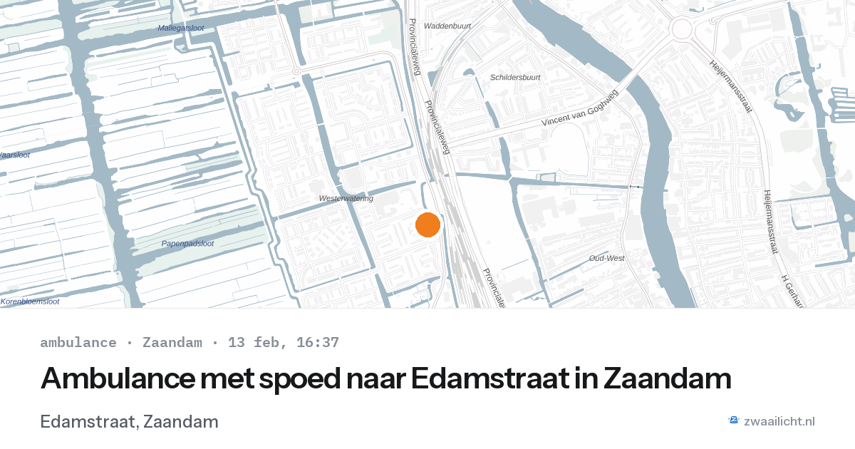 Ambulance met spoed naar Edamstraat in Zaandam — 13 feb 2026