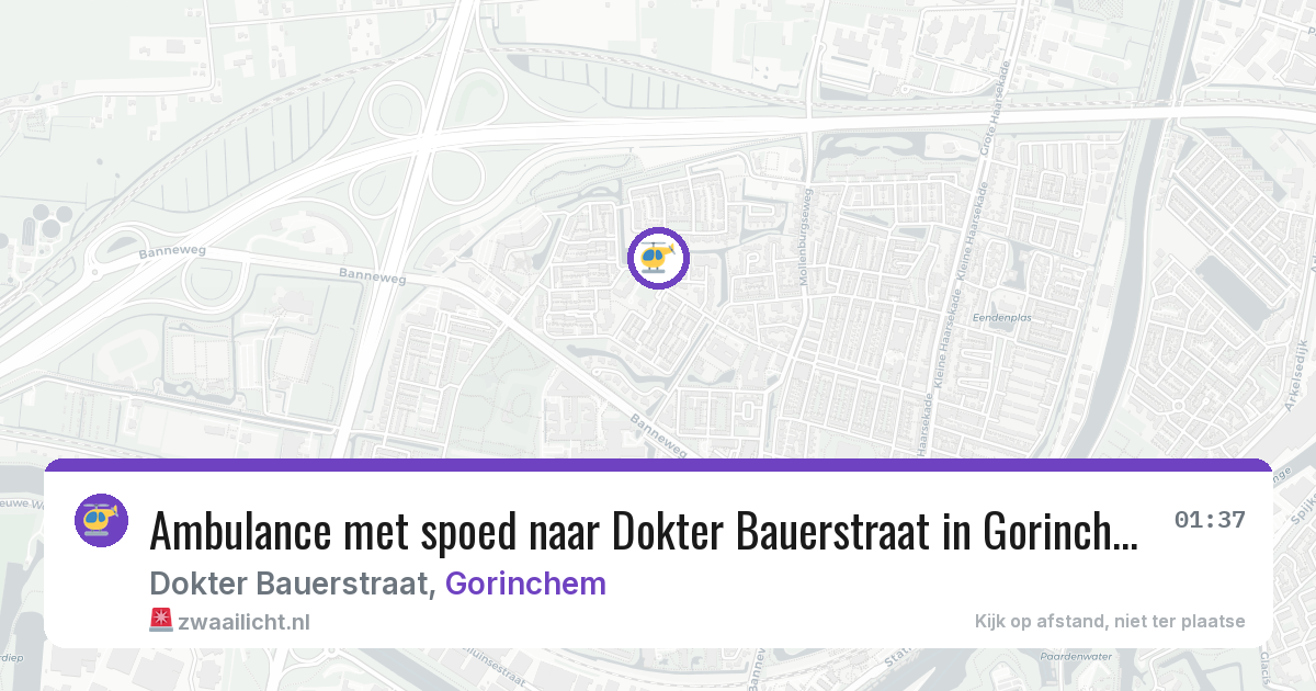 Ambulance met spoed naar Dokter Bauerstraat in Gorinchem — 2 aug 2026
