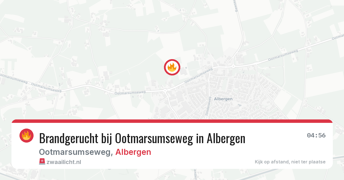 Brandgerucht bij Ootmarsumseweg in Albergen — 13 apr 2026
