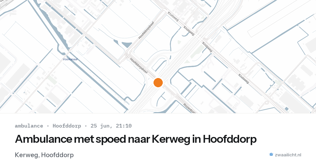 Ambulance met spoed naar Kerweg in Hoofddorp — 25 jun 2026