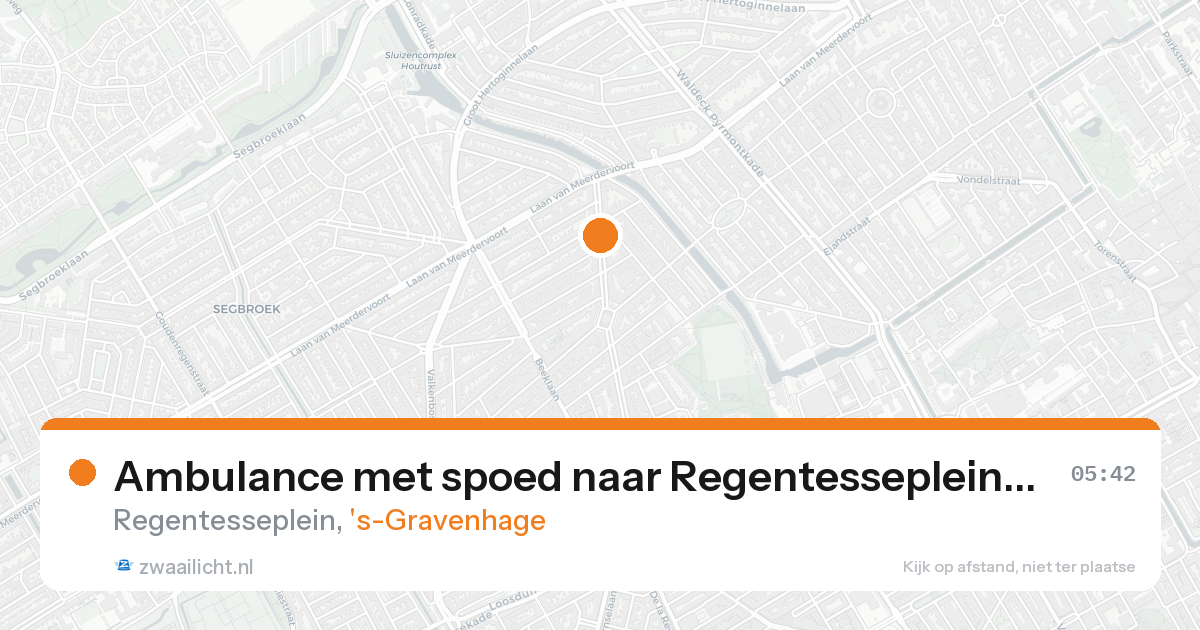 Ambulance met spoed naar Regentesseplein in 's-Gravenhage — 22 aug 2026