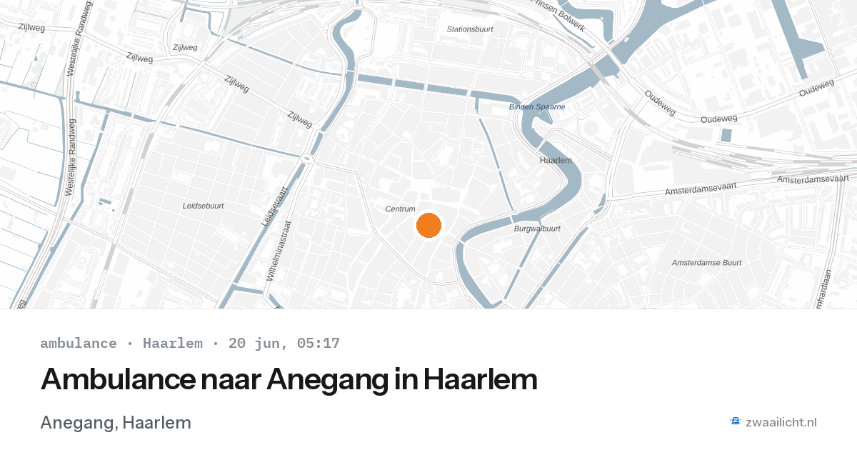 Ambulance naar Anegang in Haarlem — 20 jun 2026