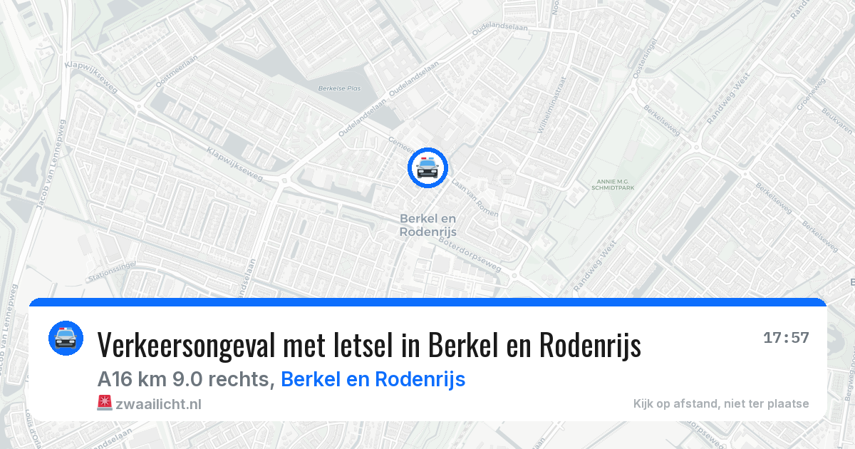 Verkeersongeval met letsel in Berkel en Rodenrijs — 2 jul 2026