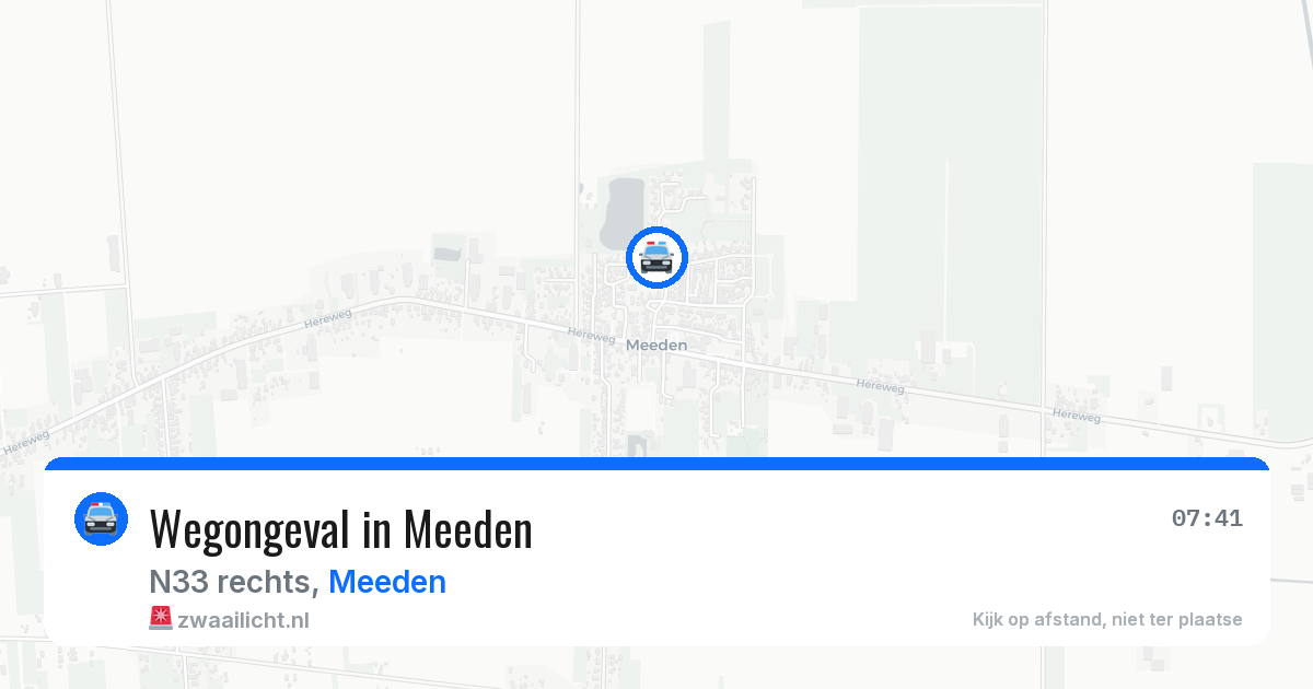Wegongeval in Meeden — 14 apr 2026
