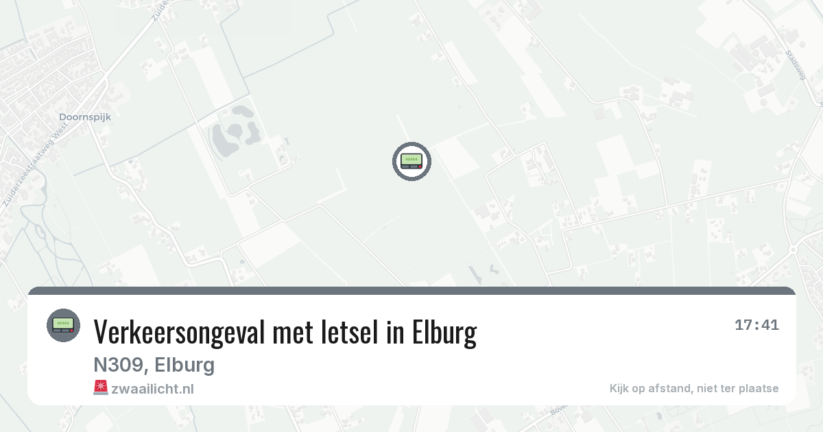 Verkeersongeval met letsel in Elburg — 29 jun 2026