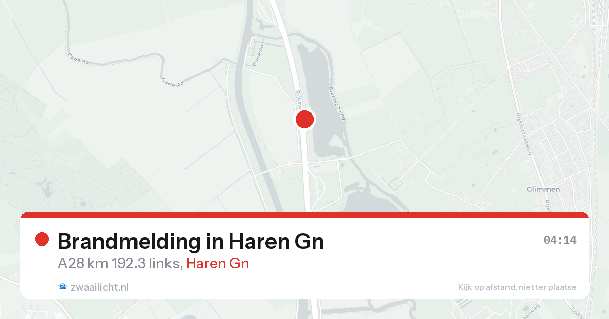 Brandmelding in Haren Gn — 15 aug 2026