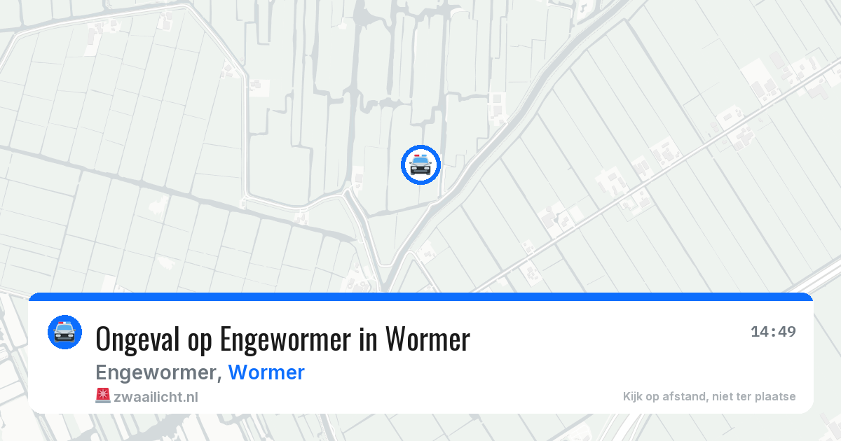 Ongeval op Engewormer in Wormer — 2 aug 2026