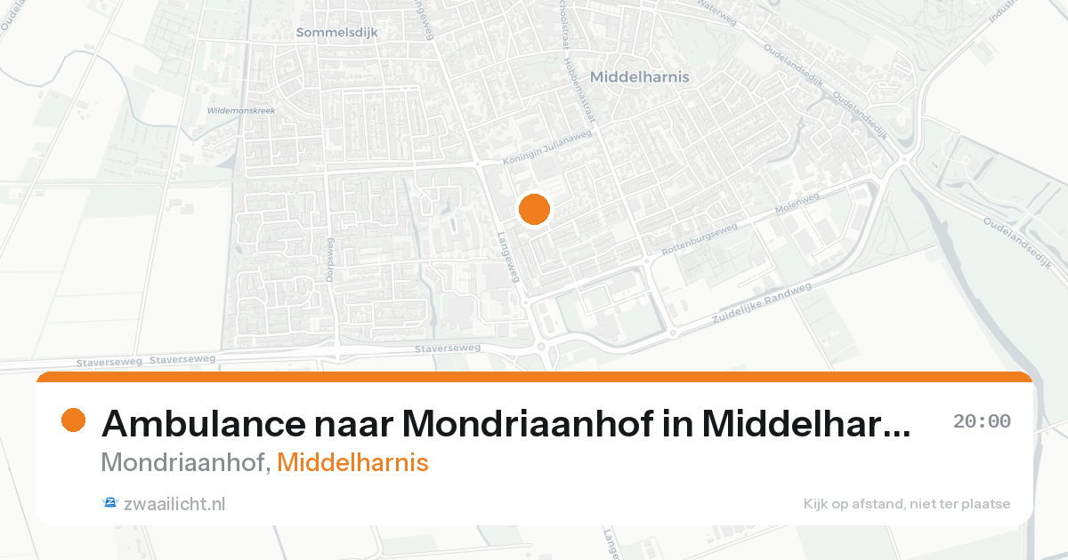 Ambulance naar Mondriaanhof in Middelharnis — 9 jul 2026