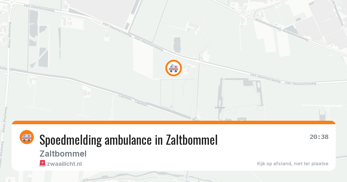 Spoedmelding ambulance in Zaltbommel — 10 aug 2026