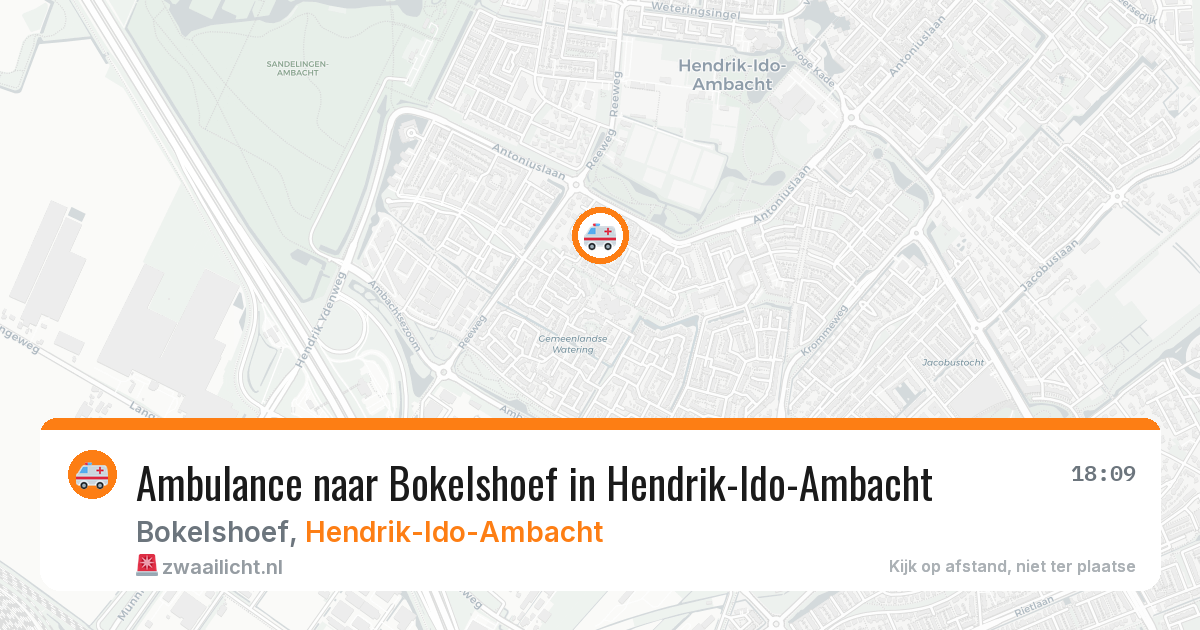 Ambulance naar Bokelshoef in Hendrik-Ido-Ambacht — 18 mei 2026