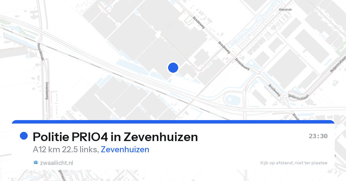 Politie PRIO4 in Zevenhuizen — 24 aug 2026 | 🚨 Zwaailicht.nl