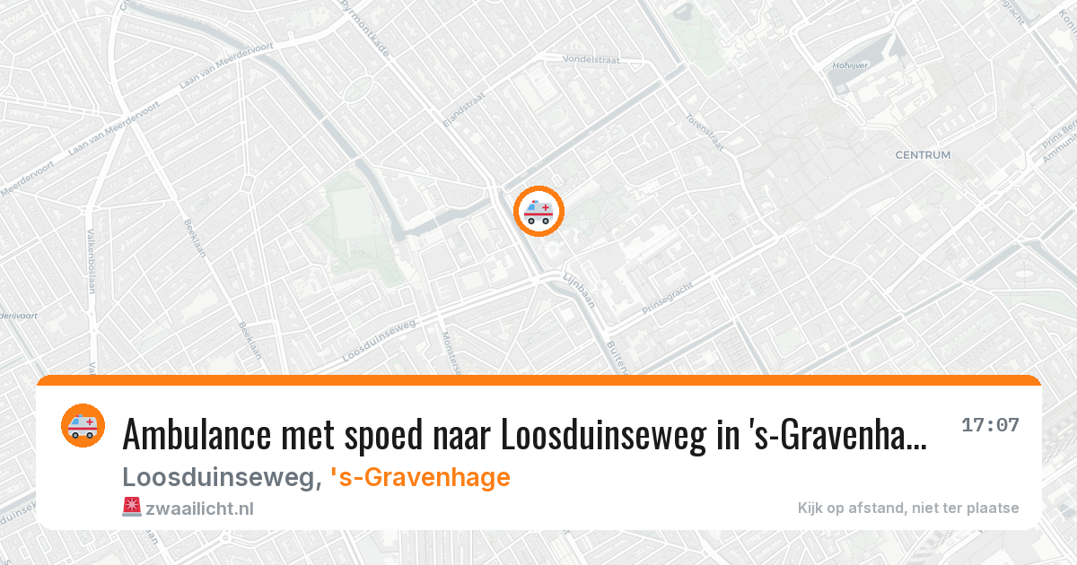 Ambulance met spoed naar Loosduinseweg in 's-Gravenhage — 7 jun 2026