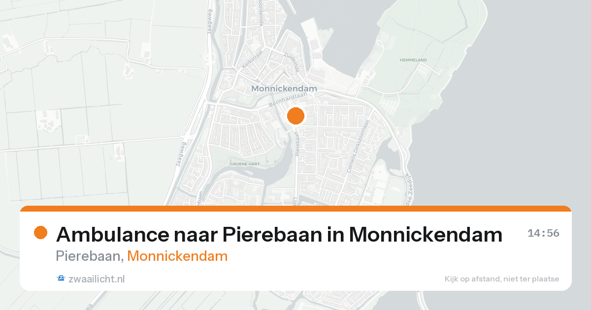 Ambulance naar Pierebaan in Monnickendam — 20 aug 2026