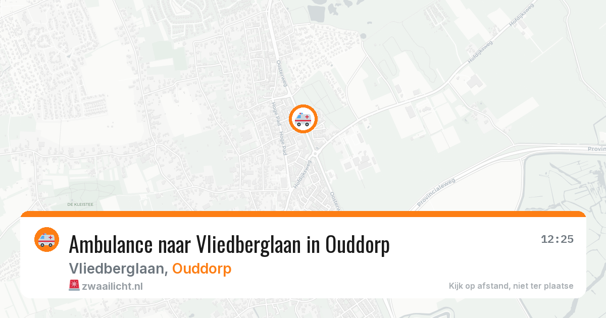 Ambulance naar Vliedberglaan in Ouddorp — 9 jul 2026