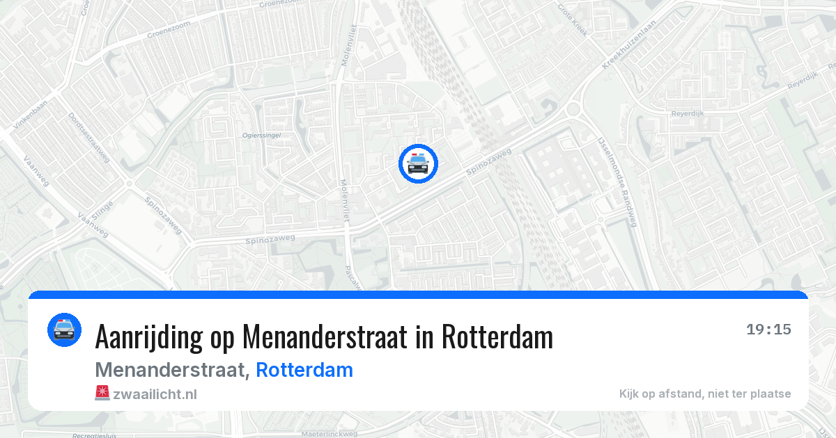 Aanrijding op Menanderstraat in Rotterdam — 3 aug 2026