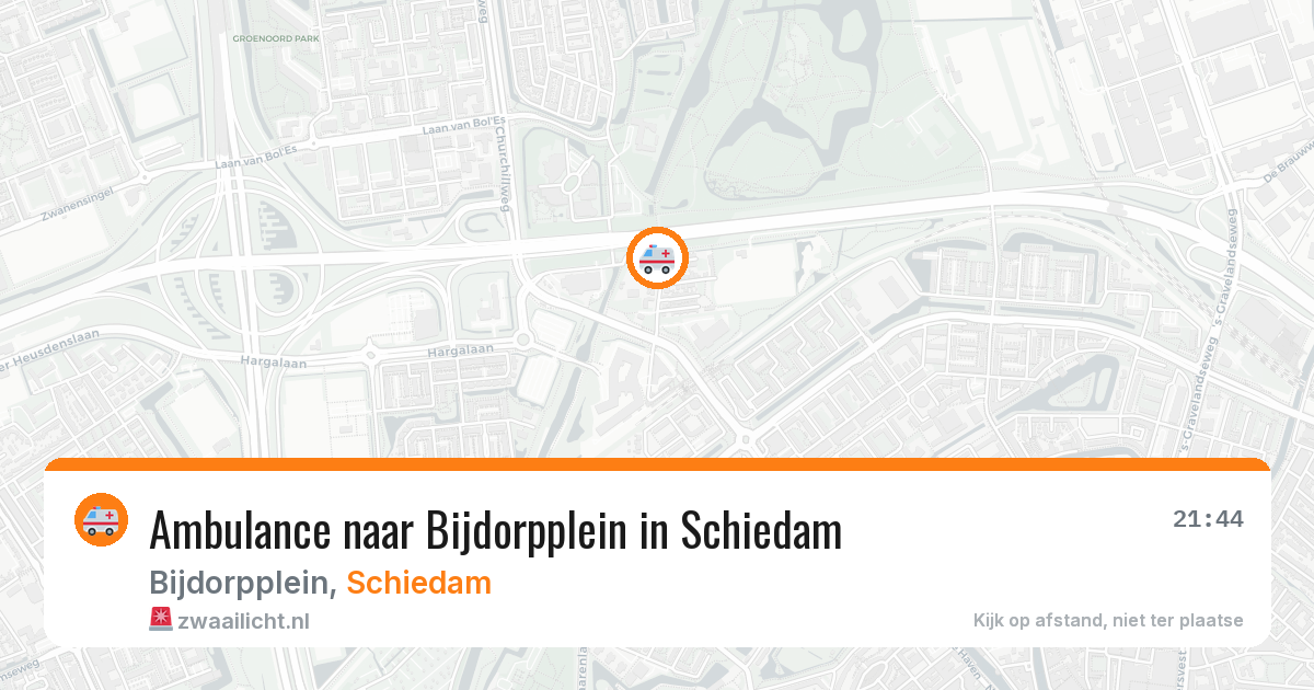 Ambulance naar Bijdorpplein in Schiedam — 18 mrt 2026