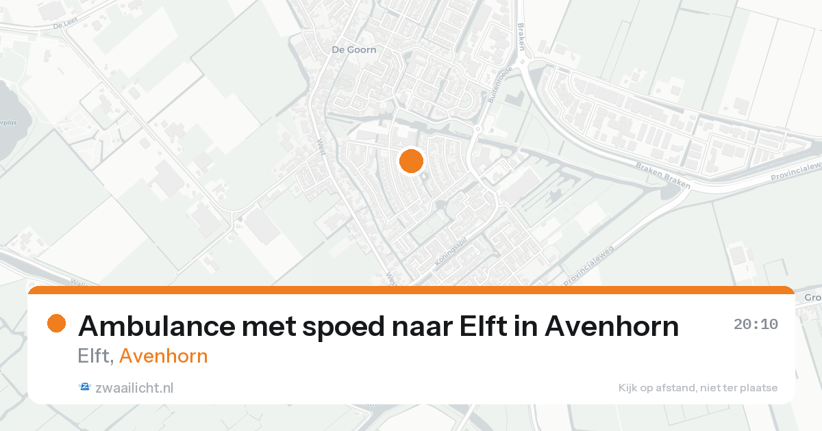 Ambulance met spoed naar Elft in Avenhorn — 31 mei 2026