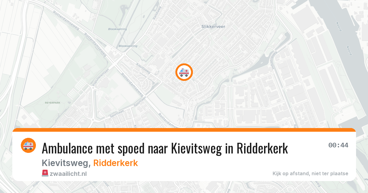 Ambulance met spoed naar Kievitsweg in Ridderkerk — 5 jun 2026