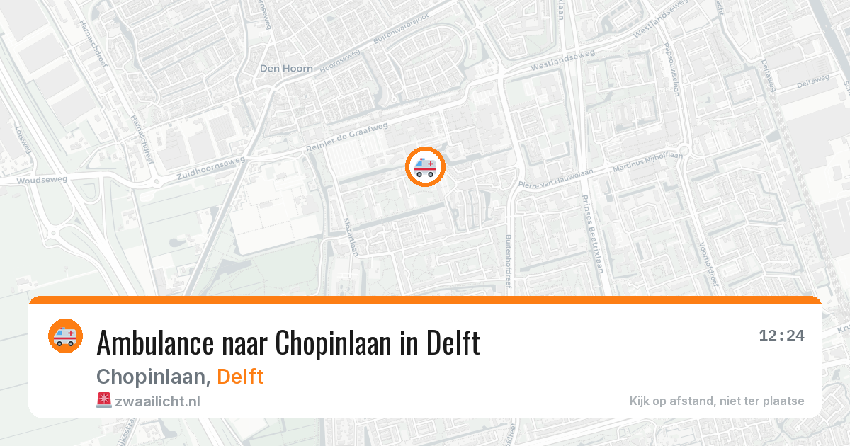 Ambulance naar Chopinlaan in Delft — 9 mei 2026