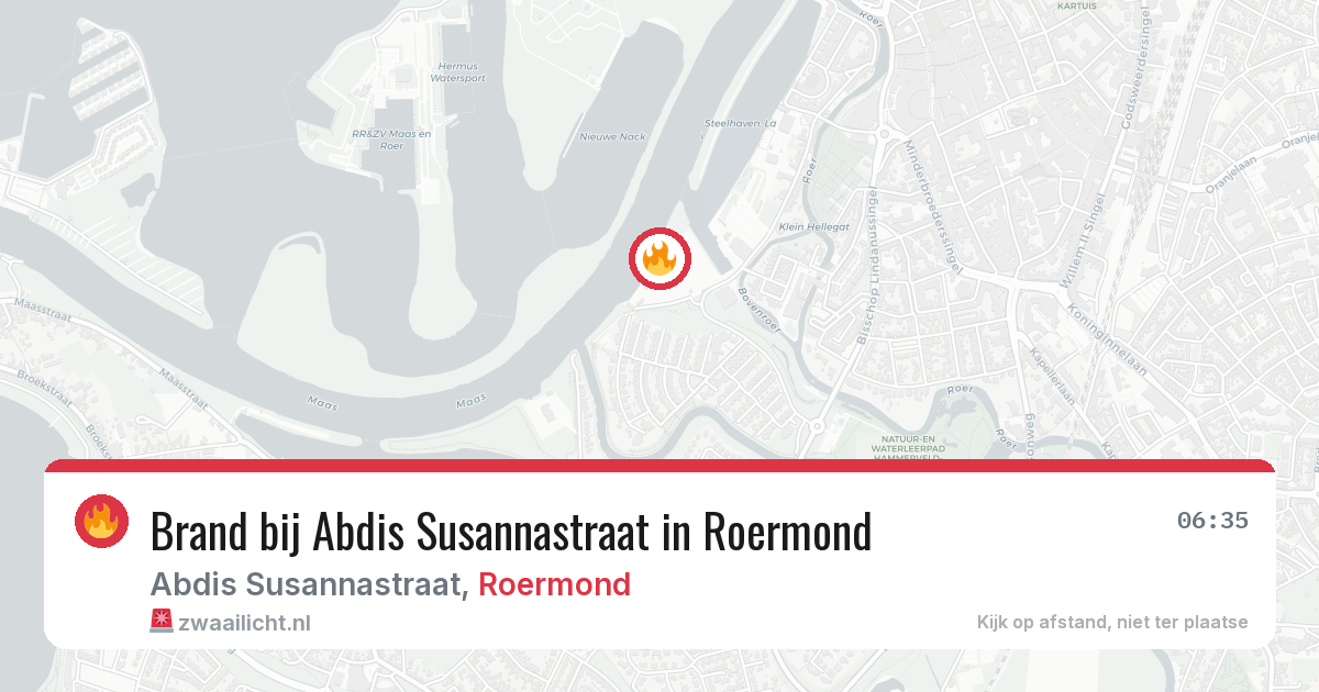 Brand bij Abdis Susannastraat in Roermond — 19 jun 2026