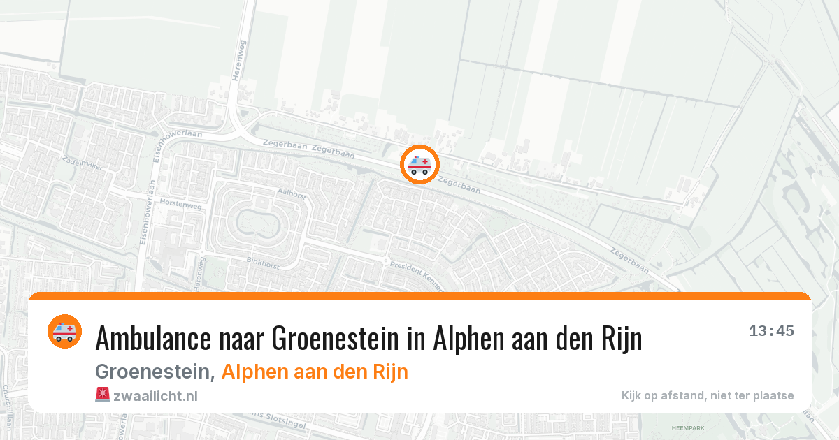Ambulance naar Groenestein in Alphen aan den Rijn — 4 aug 2026