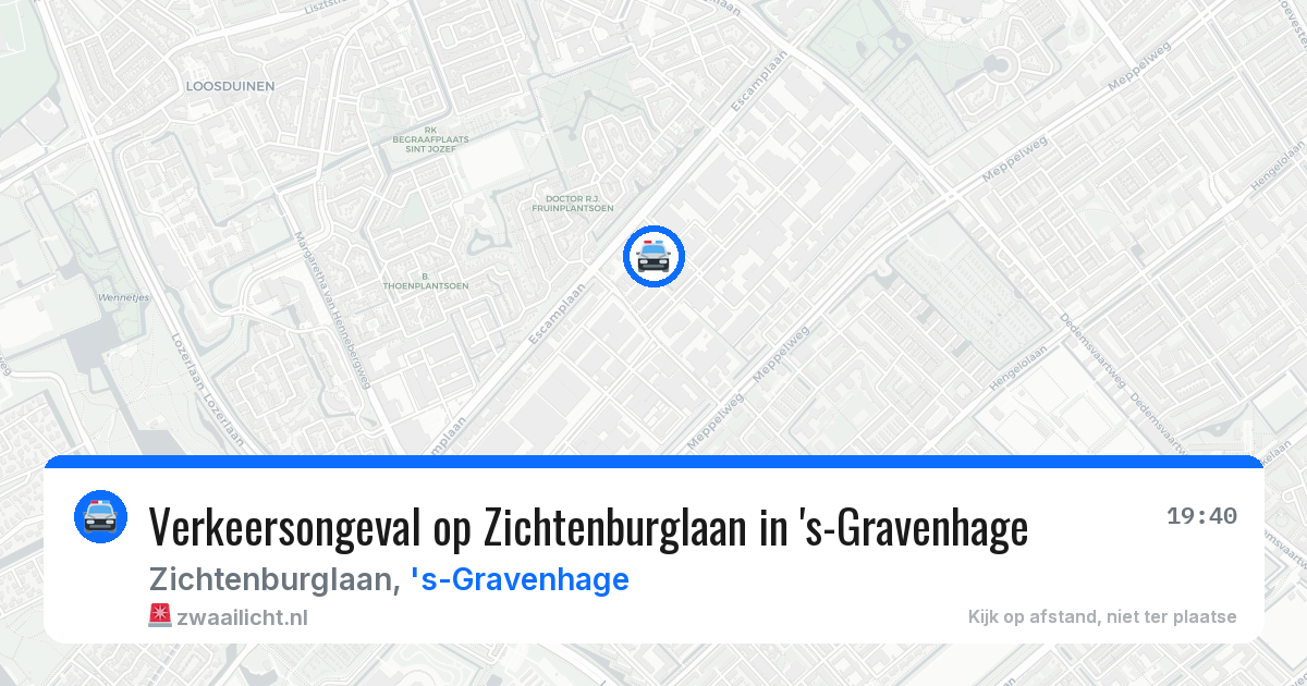 Verkeersongeval op Zichtenburglaan in 's-Gravenhage — 5 apr 2026