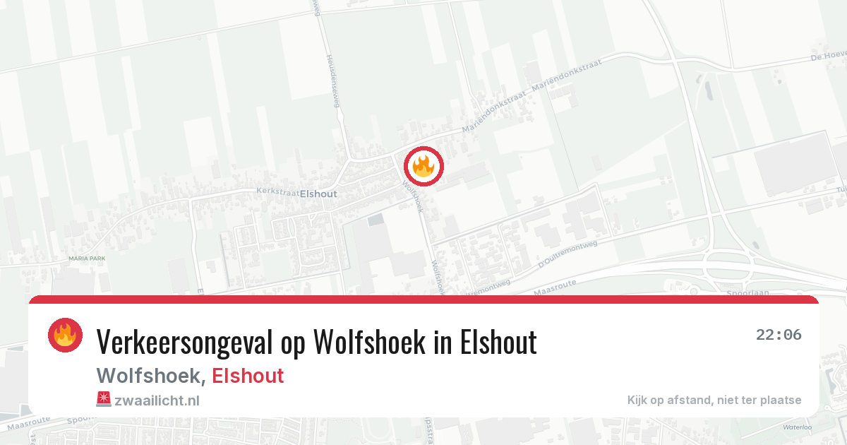 Verkeersongeval op Wolfshoek in Elshout — 27 mei 2026